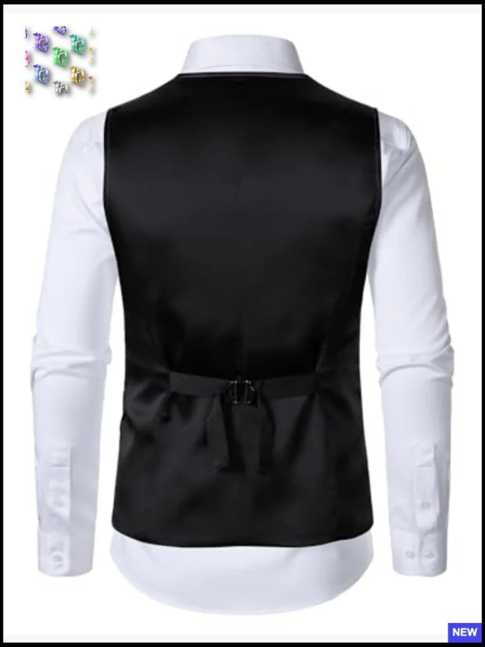 Sequin Slim Fit Vest Formal Tuxedo Waistcoat Disco Prom Party Elegant